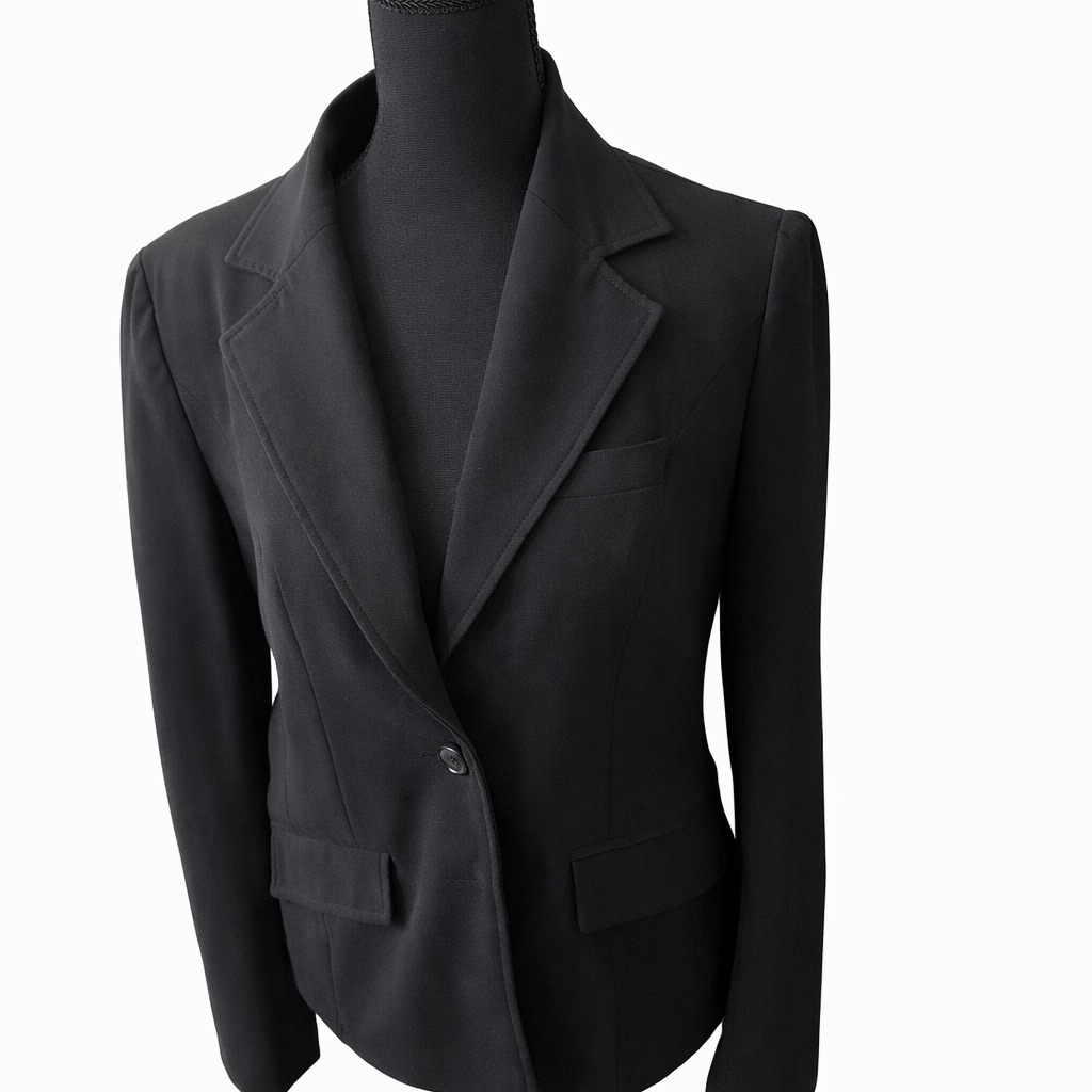 Noel Asmar Black Tailored Blazer Jacket Fully Lined Size Small